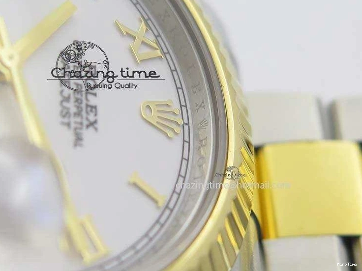 MiroTime 0404 DateJust II 116333 SS YG 41mm EW Best Edition White Dial Roman Markers On SS Bracelet A Casual 3821